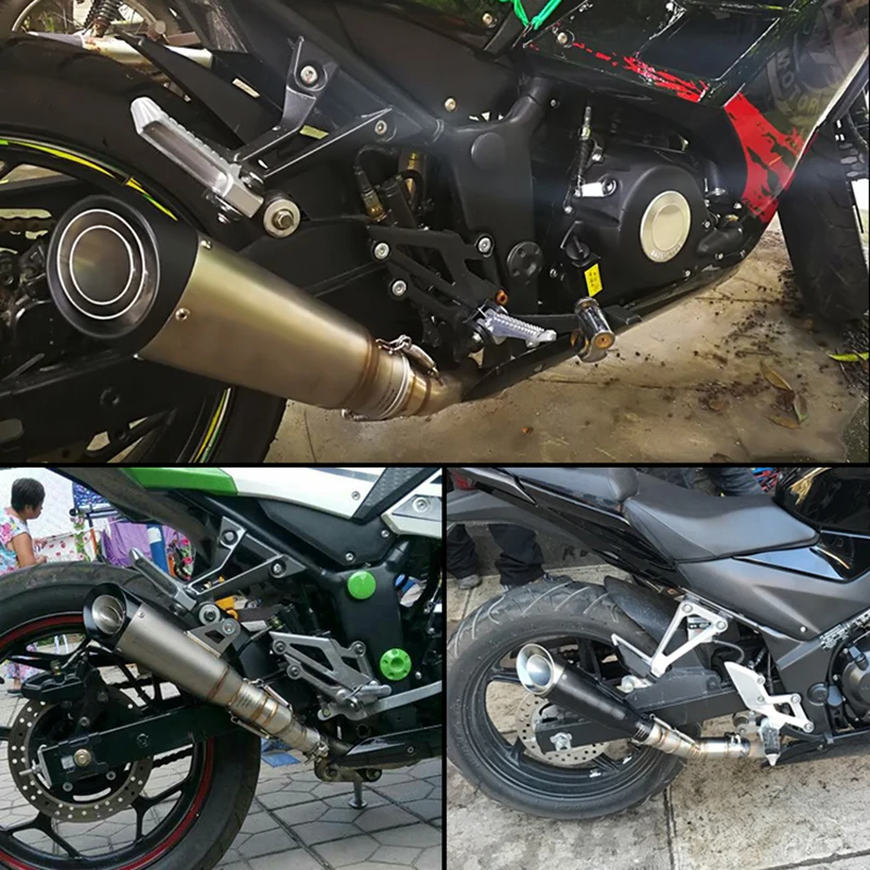 Универсальный мото rcycle глушитель выхлопной трубы Escape moto с дБ убийца для R6 R1 CBR600 Z750 gsxr750 z1000 Z800 MT09 KTM xsr700
