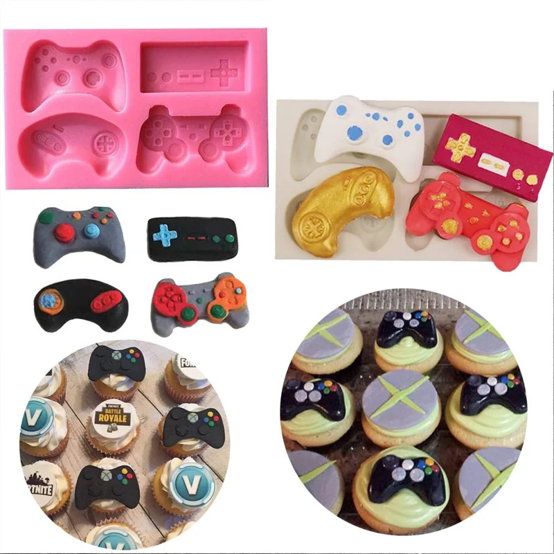 

Game Controller Fondant Mold Silicone Candy Mold and Silicone Ice Cube Trays Nonstick Video Gamepad Mold Cake Decoration tools