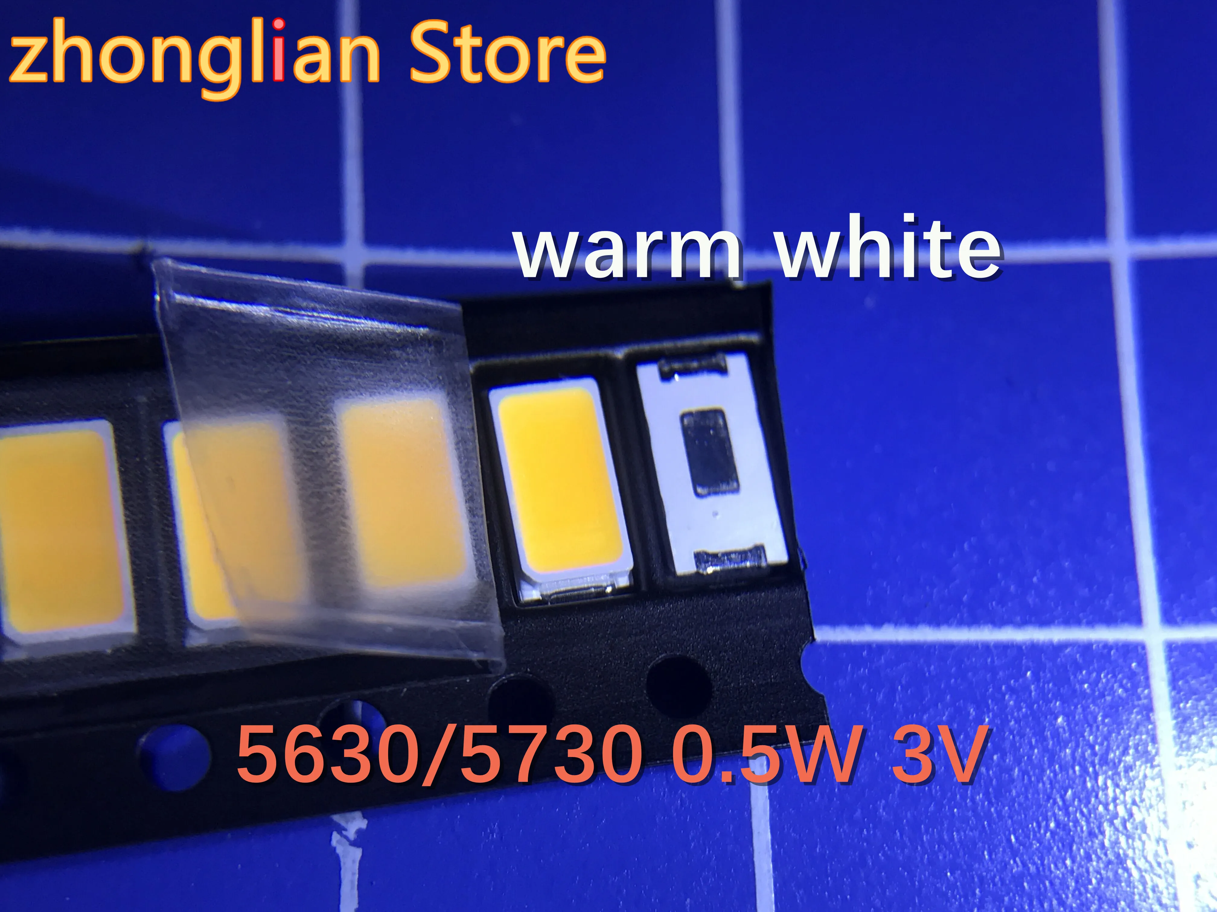 

2000PCS/Lot 5630LED lamp LED lamp 5730 SMD beads 0.5W 3V white warm white LED light bright DIY lamp