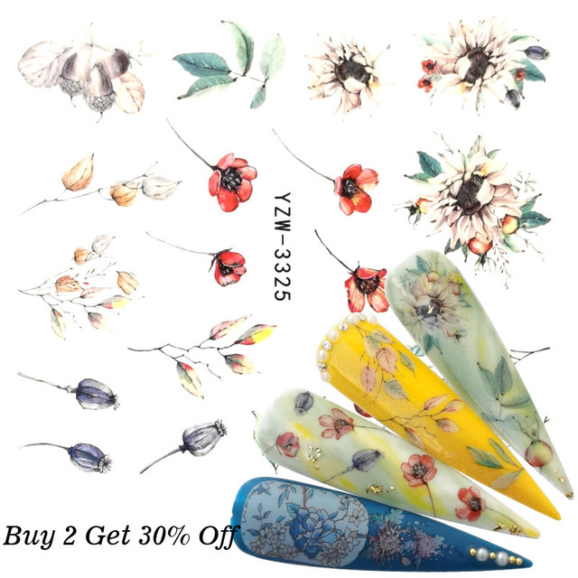 New Jewelry Nail Sticker Black Vintage Boho Style Decals Manicure Water Transfer Slider Foil Slider Decorations