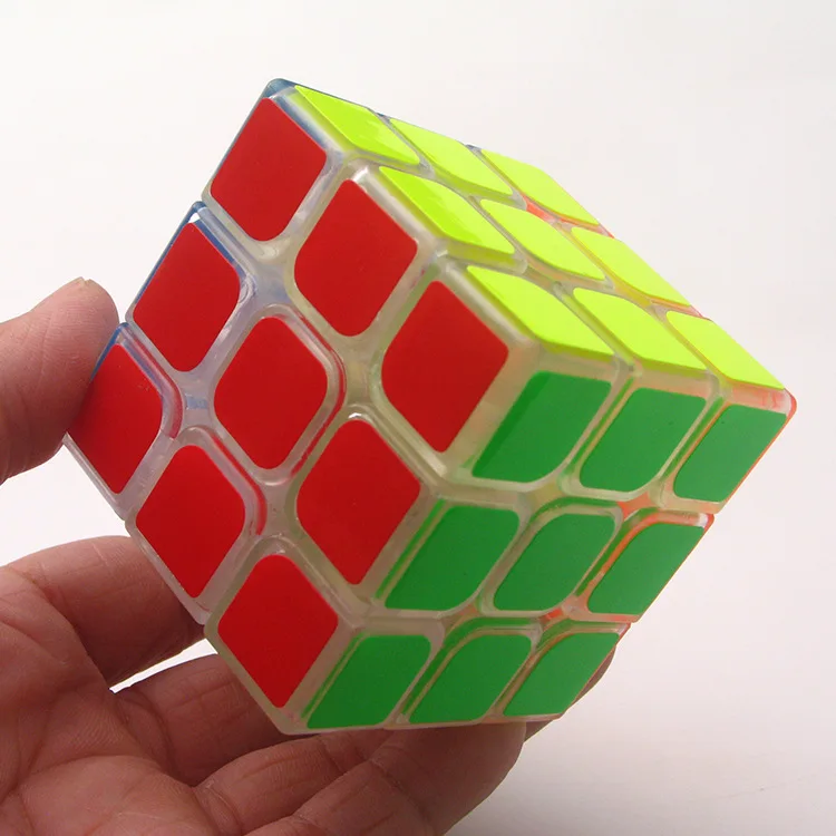 Z cube прозрачный головоломка волшебный куб 3х3х3 без наклеек гладкий прозрачный скоростной пазл твист куб для детей развивающие игрушки подарок