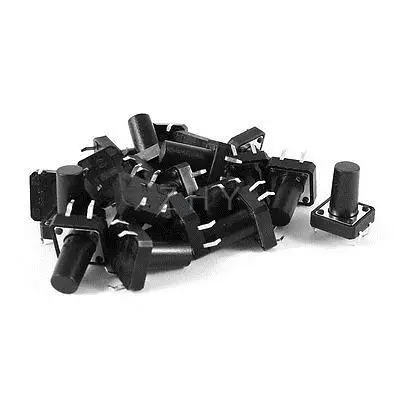 

12mmx12mmx15mm Round Button 4 Pin Momentary Tact Tactile Switch 20 PCS