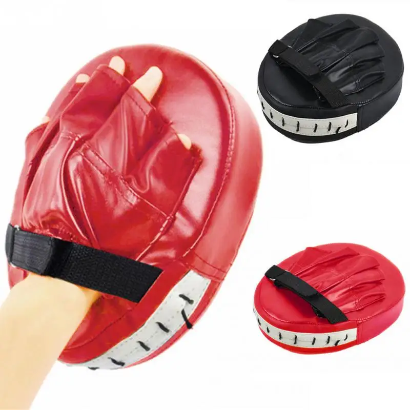 

Black Red Boxing Gloves Pads for Muay Thai Kick Boxing MMA Training PU foam boxer target Pad 24.2 x 19 x 4CM