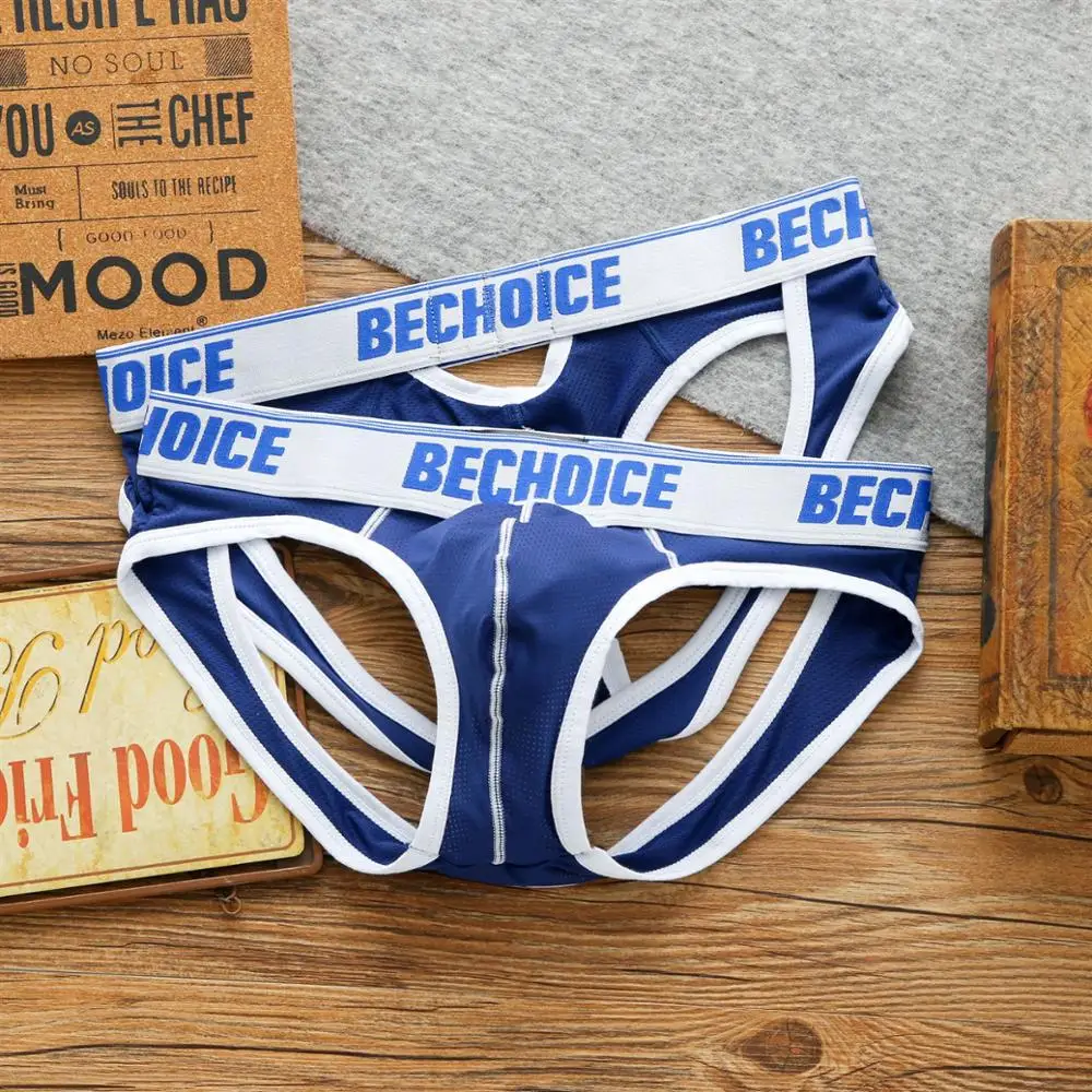 Brand Sexy Mens Underwear Jockstraps Cotton Sexy Jocks Bikini G-strings Men thong cuecas Male panties Briefs Gay underwear Penis