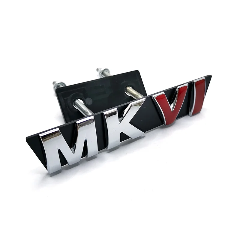Distintivo Automatico Mkvi Grill Emblem Chrome Red Badge Car Sticker Golf 6 Mkvi Tsi Decor Targhetta