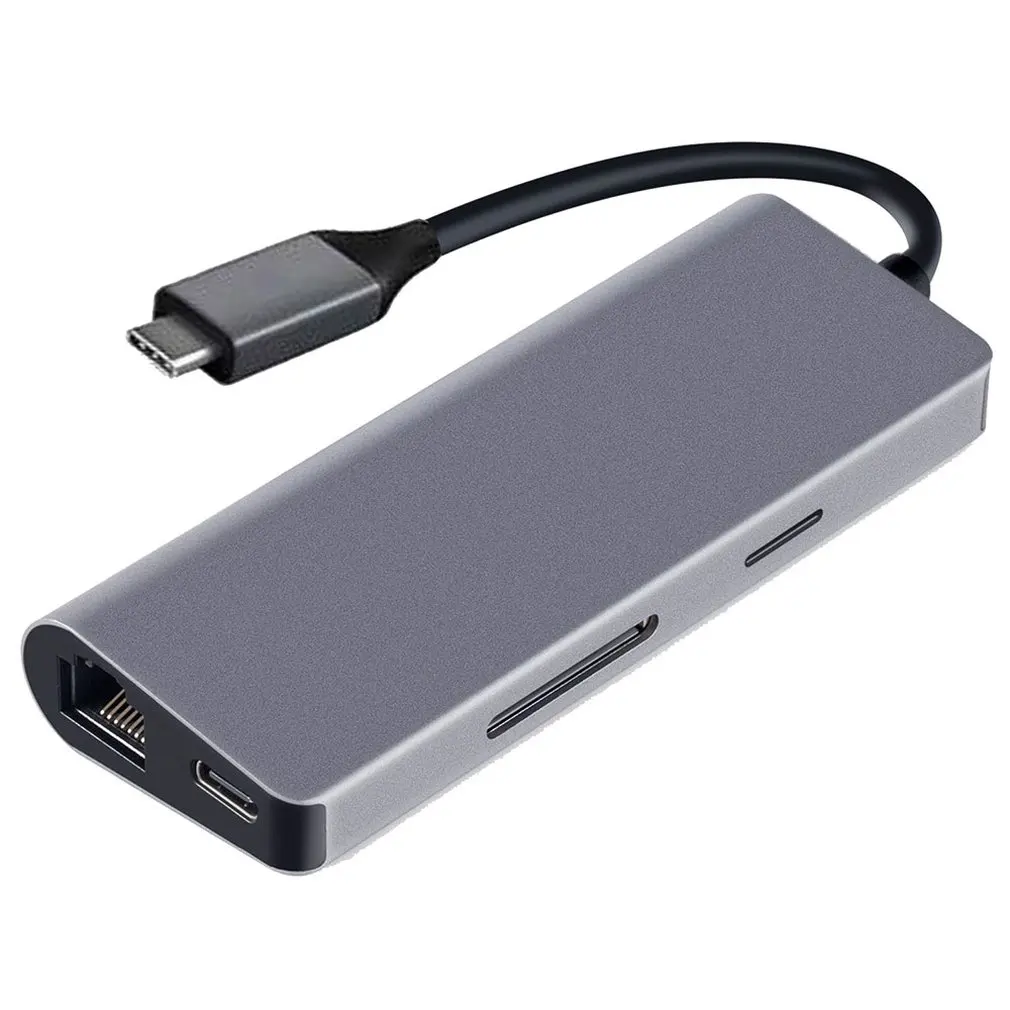 Usb C концентратор 8 в 1 взаимный обмен данными между компьютером и периферийными устройствами C адаптер к Hdmi с Ethernet Microsd/Sd устройство для чтения карт Профессиональный модная быстрая портативность