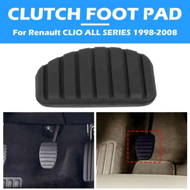 

1pcs Car Clutch Brake Pedal Rubber Pad Cover for Renault CLIO SCENIC LAGUNA KANGOO ESPACE MODUS TRAFIC TWINGO VEL SATIS