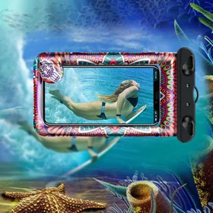 Waterproof Cellphone Bag PVC Transparent Waterproof Cover Velcro Sports Swimming Diving Rafting Surfing Outdoor Bag