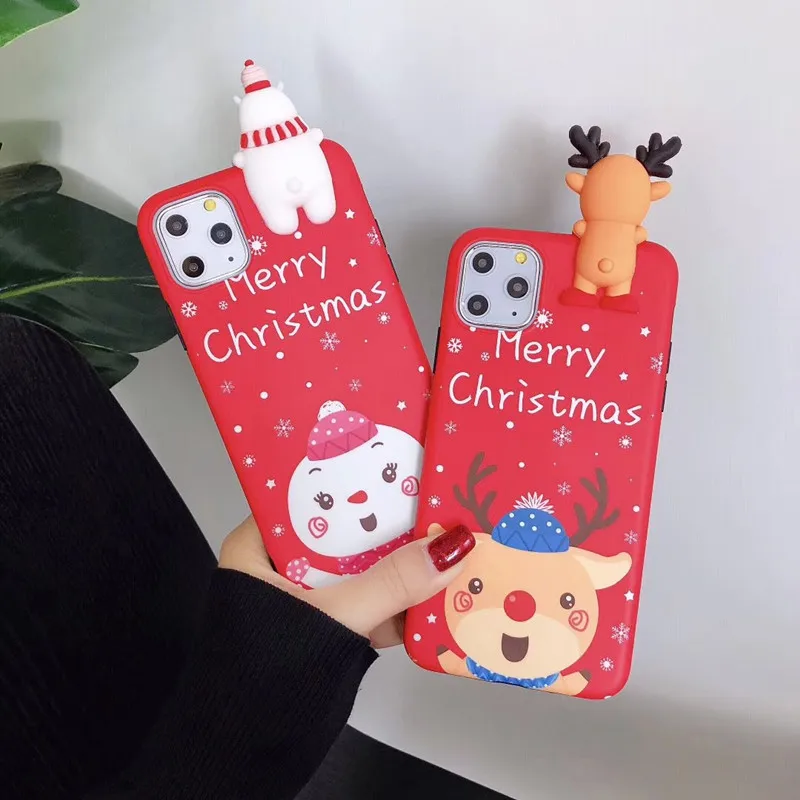Рождественский чехол для iPhone 11 pro max, чехол, милый корпус, чехол для iPhone 7, 8, 6 s plus, xr, x, xs max, силиконовый чехол, задняя крышка, Etui