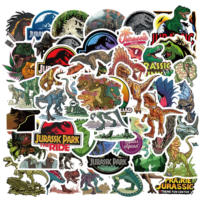 10/30/50PCS Jurassic Park Movie Stickers Dinosaur Animal Science Stickers Boys Toys DIY Cups luggage Skateboard Laptop Stickers 1