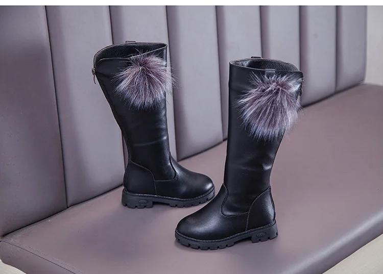 Brand Kids Snow Boots Winter Female Fashion Boots Girls Princess Knee-length Martin Boots Child Casual Boot Hot Sneakers