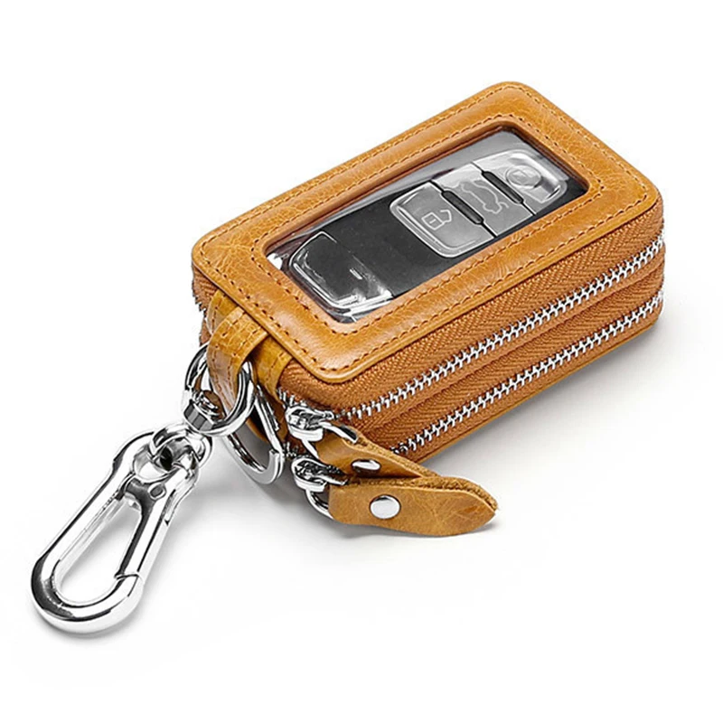 Retro multi-function household key bag men and women leather car key ring ring box female key wallet