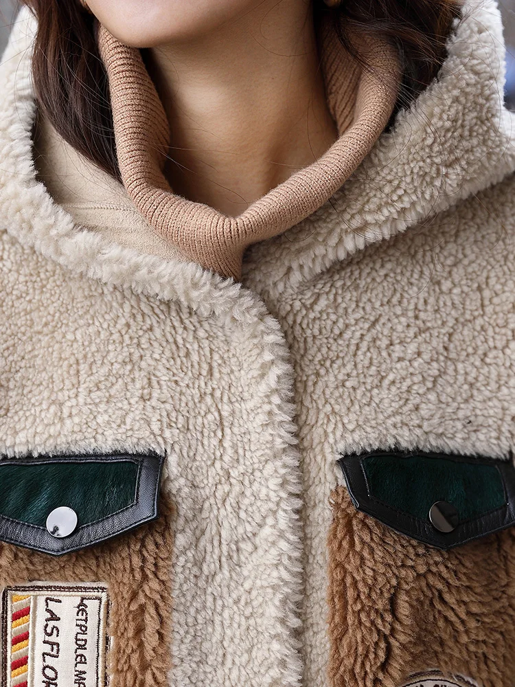 Fur Coat Real Female Sheep Shearling Wool Coats