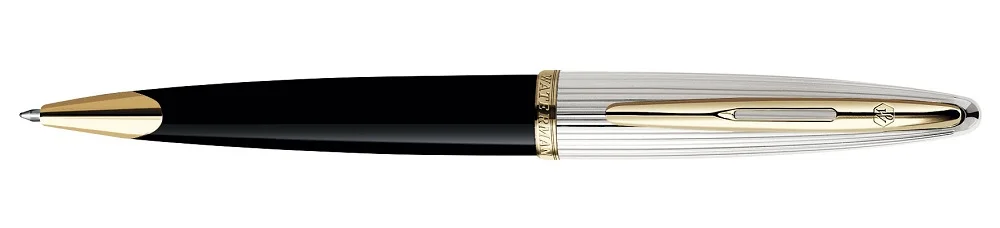 Ручка шариковая Waterman Carene Deluxe Black GT толщина линии M позолота 23К серебро |