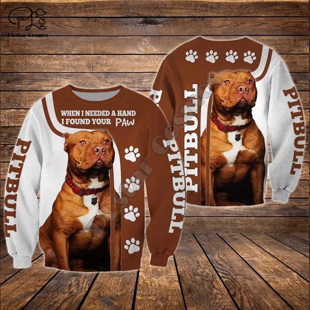  Men Unisex pitbull limited edition 3d dog print zipper hoodie long sleeve Sweatshirts jacket pullov