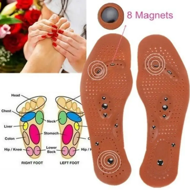 Для мужчин и женщин Магнитная терапия стелька для ног силикон здравоохранения