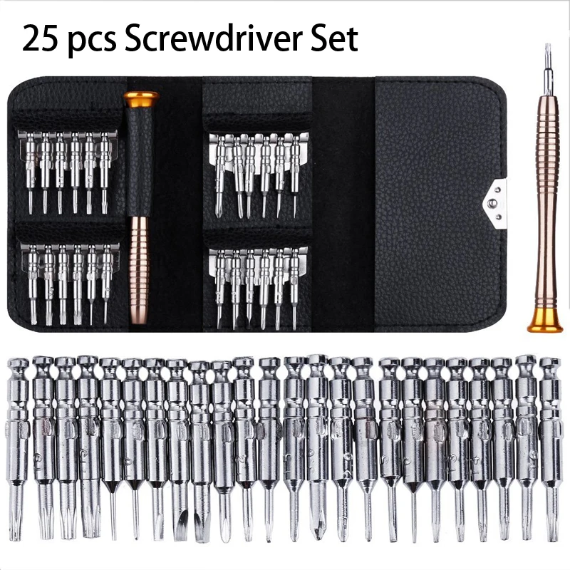 

25 in 1 Set Magnetic Precision Torx Screwdriver for Cell Phone Repair Tool Kit for Mobile Phone Screw Driver for Cellphone PC