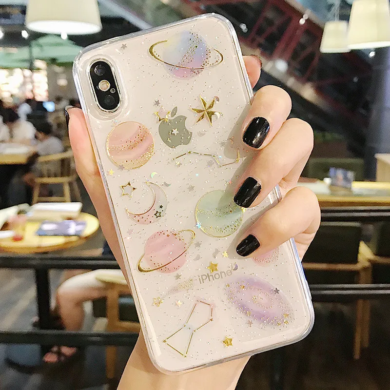 Epoxy Case For Samsung A50 Cases Planet Star TPU Cover For Samsung Galaxy A70 A40 A10 5