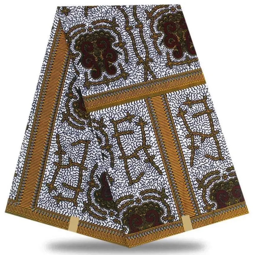 Hot sales dutch wax100% cotton patter african dutch wax fabric best quality 6yards/pcs for wedding dress