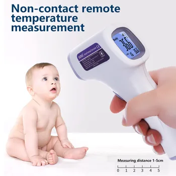 

Digital Non-contact Ir Infrared Thermometer Without Battery Precision Forehead Body Thermometer Digital For Baby Adults In Stock