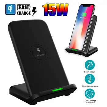 

15W Qi Fast Wireless Charger For Samsung S8 S9 Plus Huawei P30 Pro iPhone 10 Pro Max Xiaomi 9 Qi Fast Wireless Charger Charging