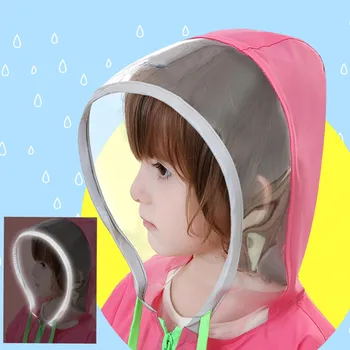 

Waterproof Rain Coat Poncho Jackets Outdoors Rainsuit raincoat For Children kids Chubasqueros Students school bag Big Visor