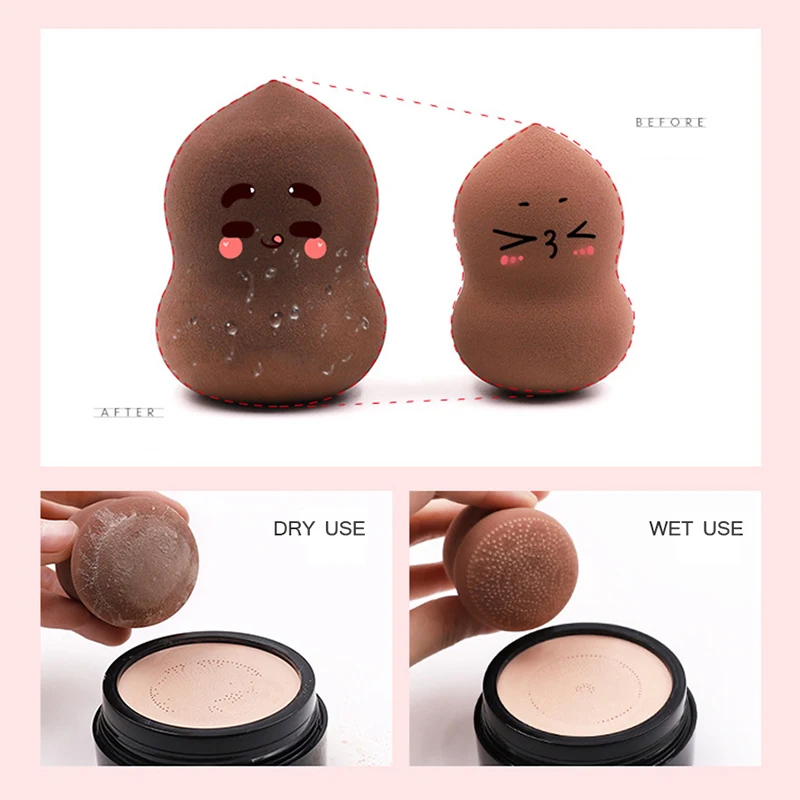 4 шт. губка для макияжа, яичная основа, консилер для лица, косметическая пудра, блендер, инструменты для смешивания губки, аксессуары, подставка, держатель, коробка