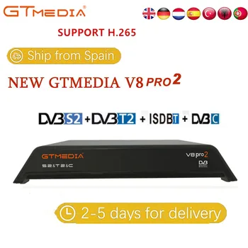 

GTmedia V8 Pro 2 Receptor DVB-S2 DVB-C DVB-T2 Built-in WiFi H.265 PowerVu DRE &Biss key Satellite TV Receiver 1080P
