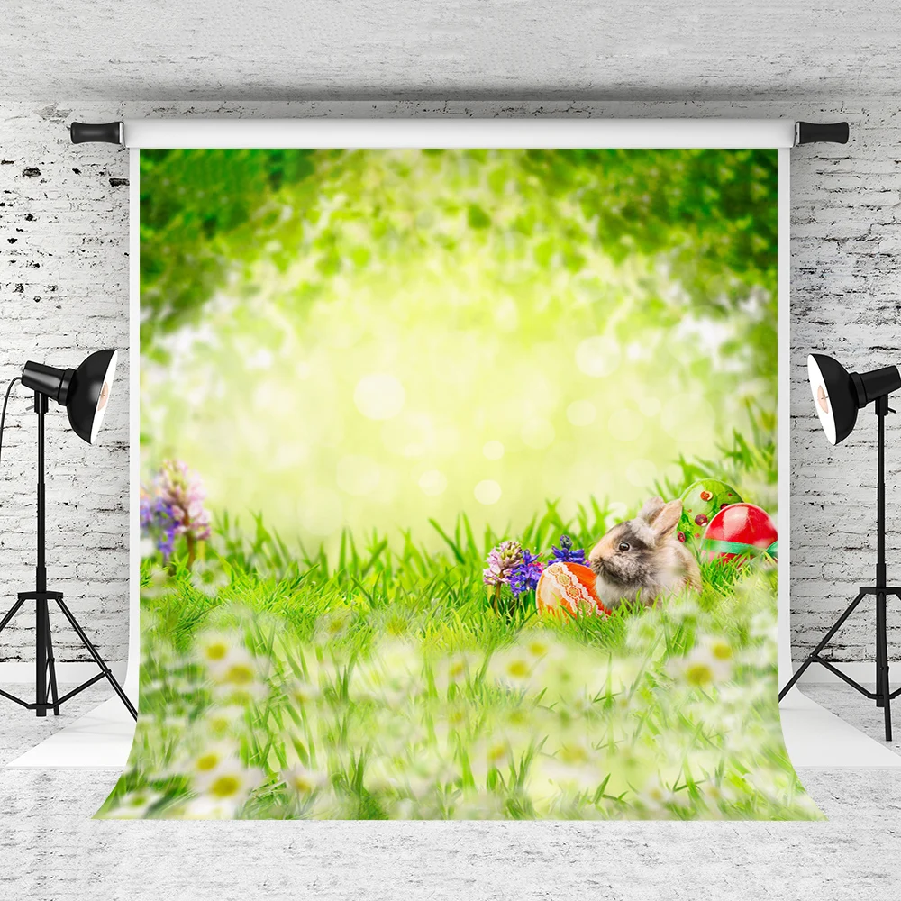 VinylBDS 150x220 см Пасхальные фоны зеленый луг фон для фотостудии Rrabbit пасхальные