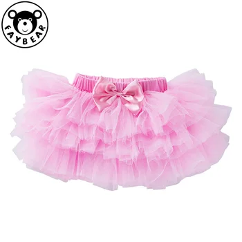 

Baby Girls Princess Skirt Lace Mesh Pettiskirt Birthday Clothes Crimson Children Dancing Tulle Skirts Newborn Saias 0-24M