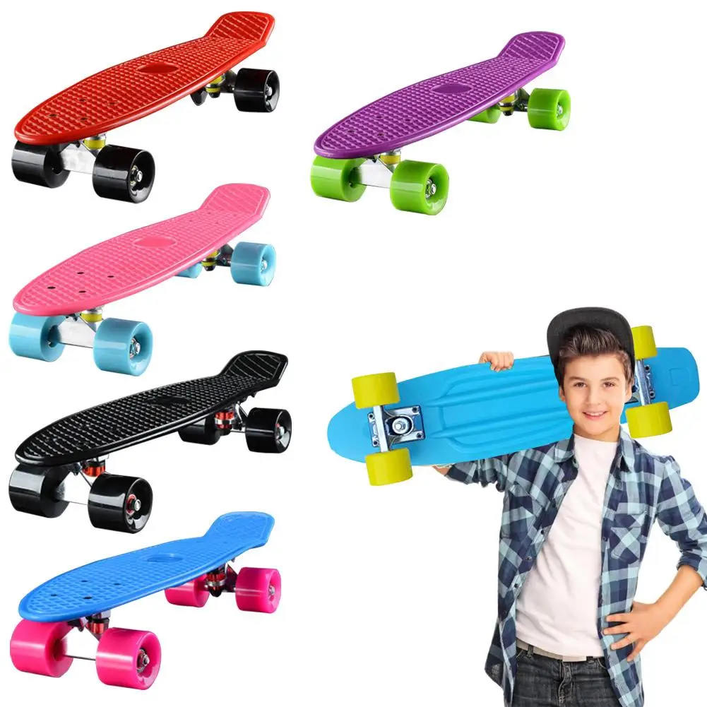 22 Inch Scooter Professional Skateboard With 4 Wheels Easy To Turn Smooth To Move Professional Skateboard For Kids Teens Adults