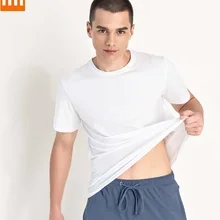 Xiaomi Instant me хлопковая классическая мужская футболка дышащая гладкая удобная домашняя Спортивная толстовка с коротким рукавом для фитнеса