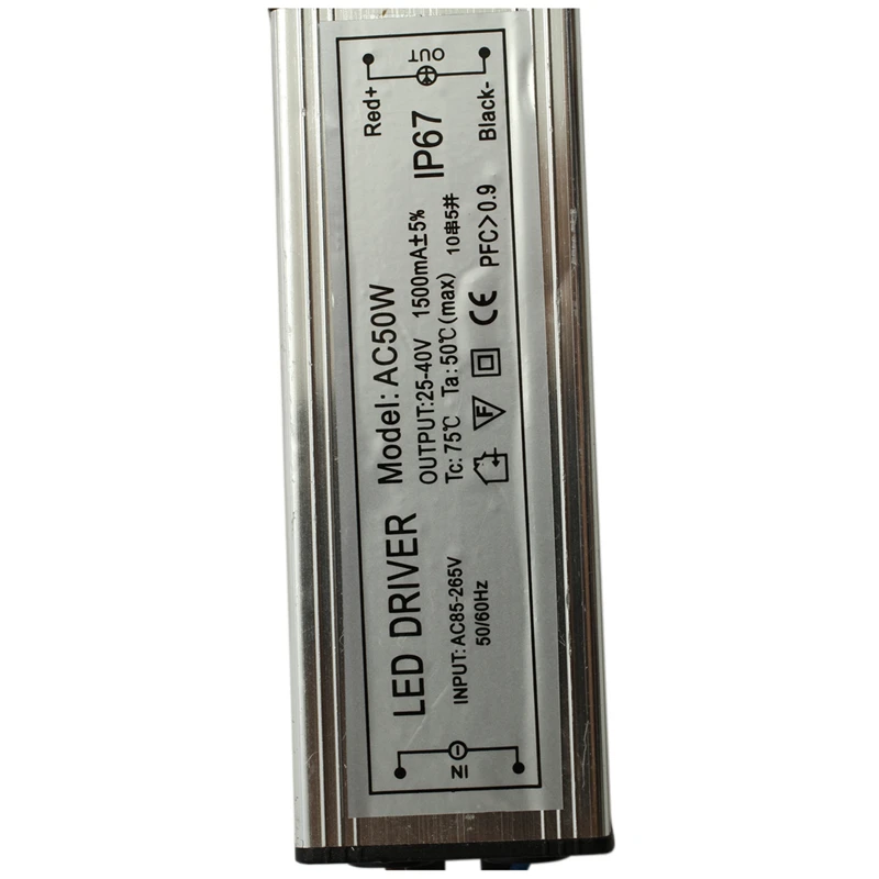 Трансформатор драйвер светодиодный трансформатор 50 Вт Водонепроницаемый DC25-40V