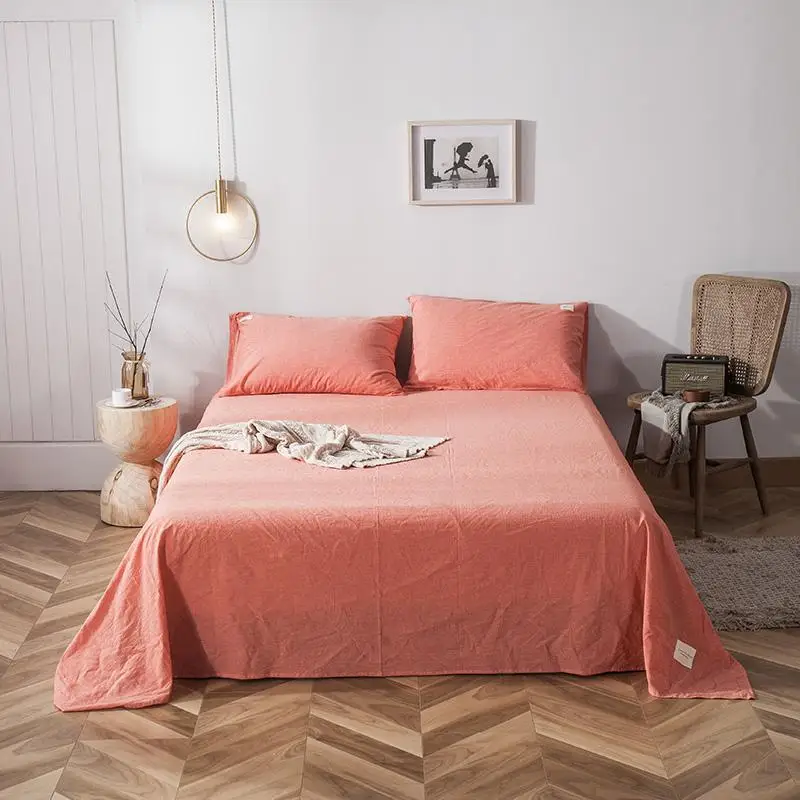 Bedding Sheet Home Textile Solid Color Modern Simple Flat Sheets Bed