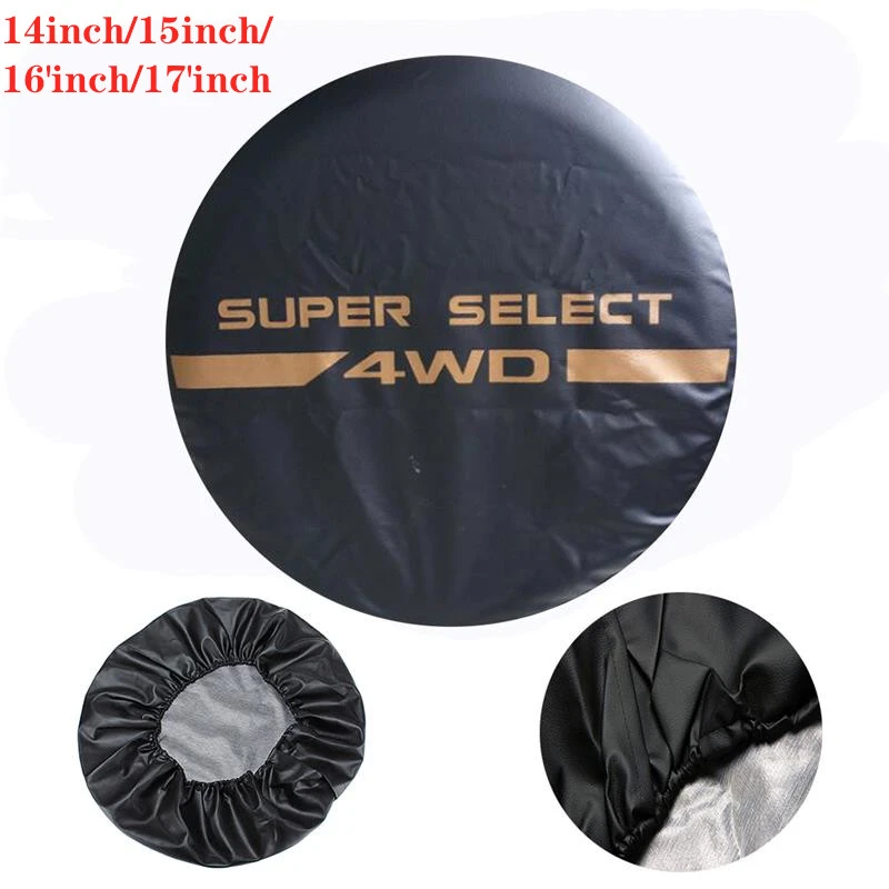 Funda protectora de repuesto de coche, Protector impermeable de cuero PVC para Mitsubishi Pajero, estilismo de coche, 14, 15, 16 y 17 pulgadas, 1 unidad|Accesorios de neumático| - AliExpress