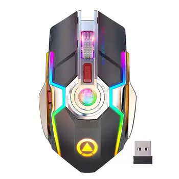 

2.4GHz Wired/Wireless Mouse Rechargeable Gaming RGB Backlit Mice for Computer PC 95AD