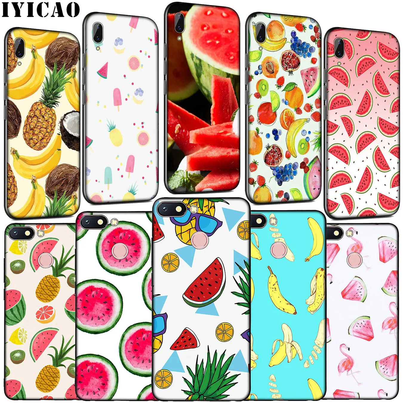banana watermelon fruit summer Soft Silicone Phone Case for Xiaomi Redmi Note 8 8T 8A 7 7A 6 6A 5 5A K30 K20 Pro GO S2 Cover |