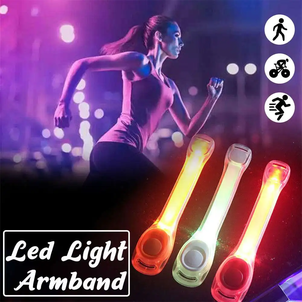 

LED Luminous Glare Glow Light Armbands Outdoor Steady Flashing Warning Arm Belt Strap Sport Jogging Running Cycling Safety Bands