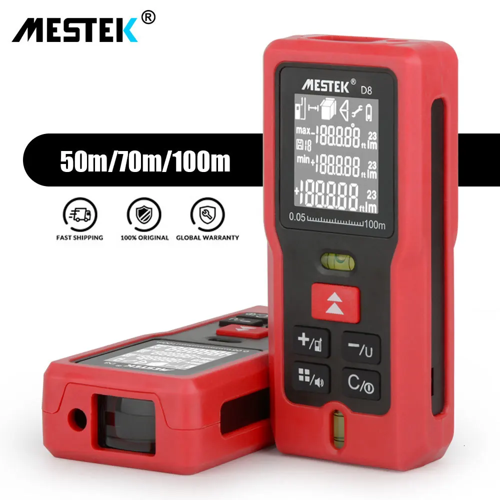 

MESTEK 50m 70m 100m Laser Distance Meter Rangefinder Medidor Trena Laser Level Tape Measure Laser Meter Ruler Range Finder