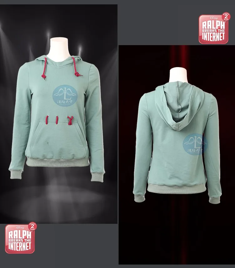 Фильм Ральф брейк интернет; Wreck-It Ральф 2 Vanellope Von Schweetz косплей костюм дети Hoddies Хэллоуин костюм