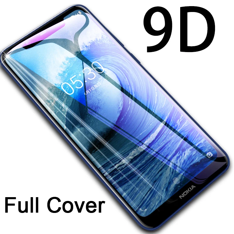 9D Screen Protector for Nokia 5.1 Plus 3.1 2.1 Glue Cover Protective Glass for Nokia 3.2 4.2 5 3 2 1 Plus Tempered Glass Film afbeelding