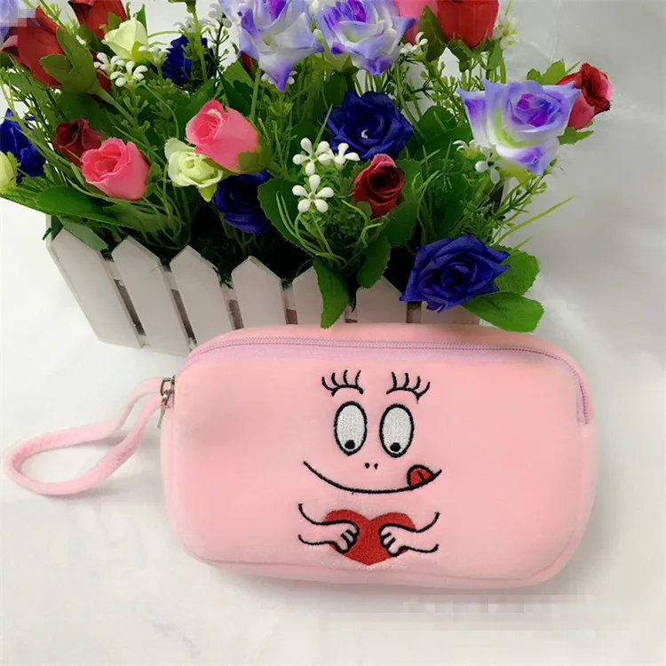 10 шт./лот, плюшевая розовая сумочка Barbapapa, новинка, мягкая сумка для мобильного телефона, чехол для собаки, мягкие плюшевые сумки для игрушек, скрещивание животных - Цвет: A