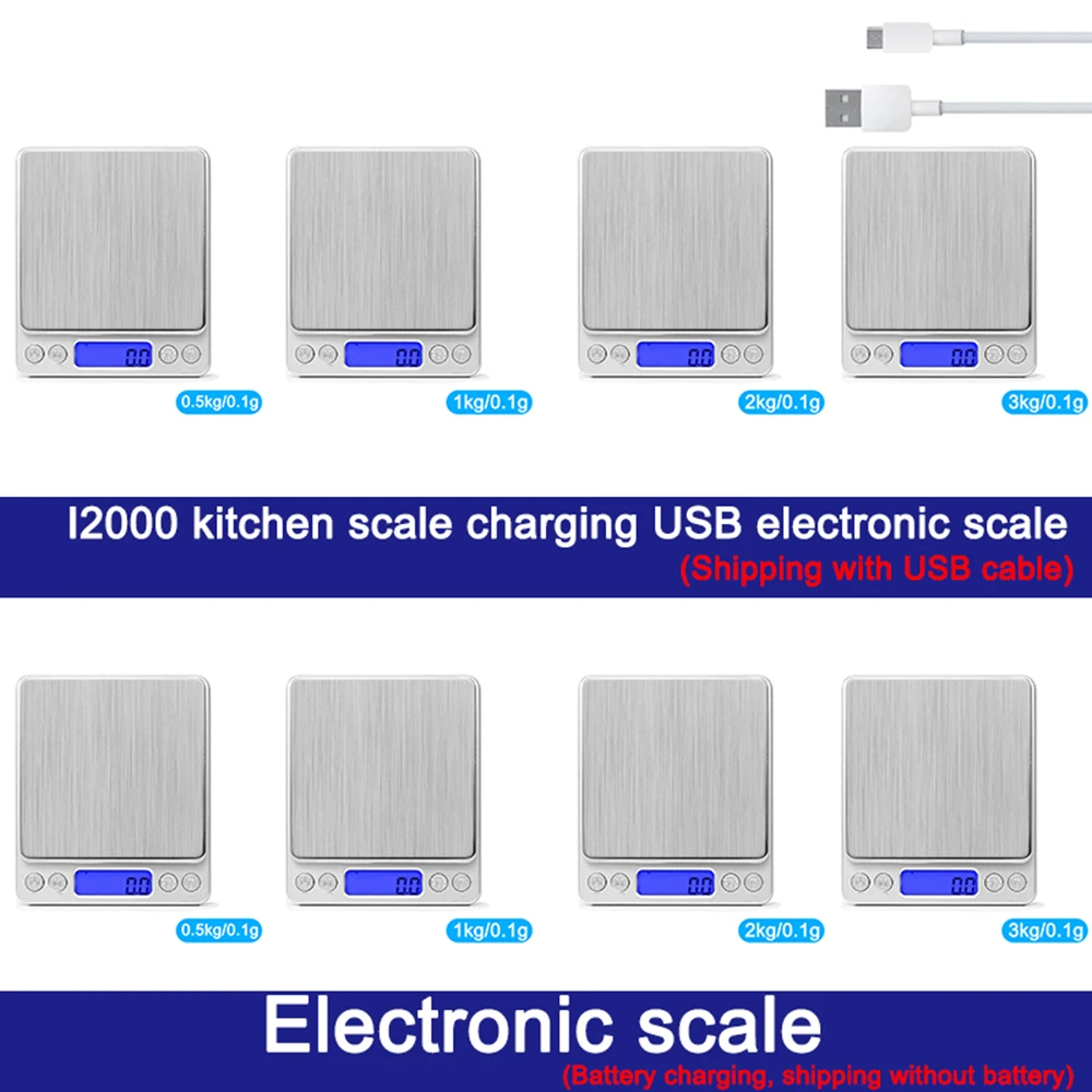 Цифровые Мини весы из нержавеющей стали с USB ЖК дисплеем точные электронные для