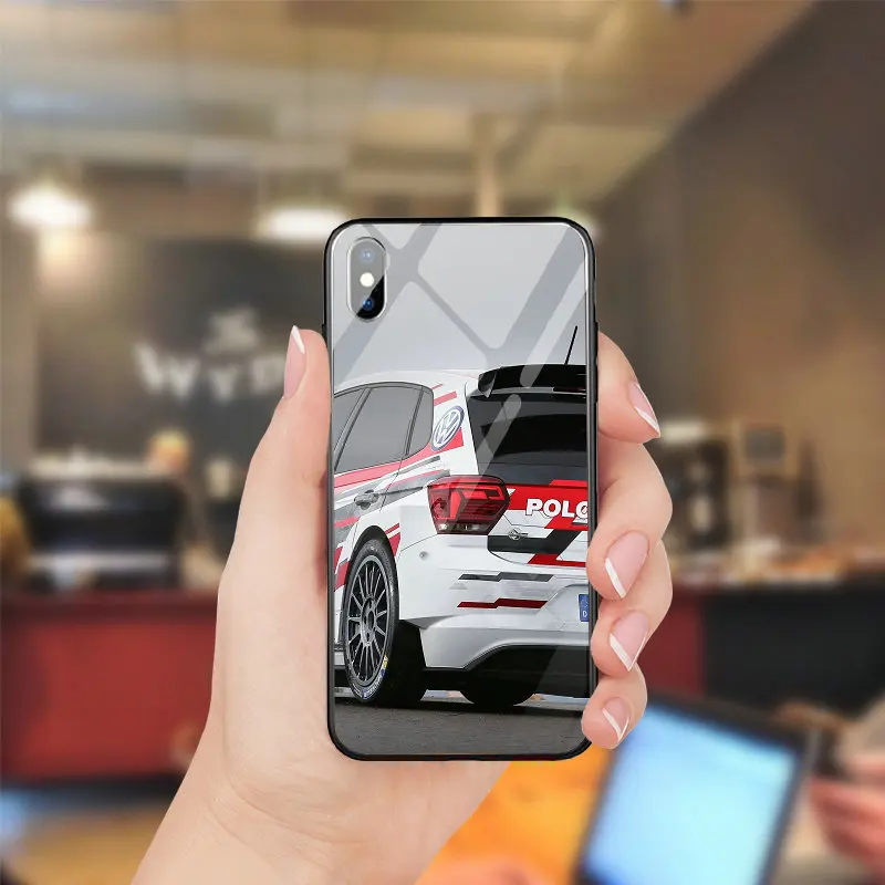 Picture 1 PC TPU Чехлы для мобильных телефонов из закаленного стекла чехол для iPhone 5 5S SE 8 7 6 6S Plus X XR XS Max чехлы для VW Volkswagen Golf Gti - Color: Picture 1