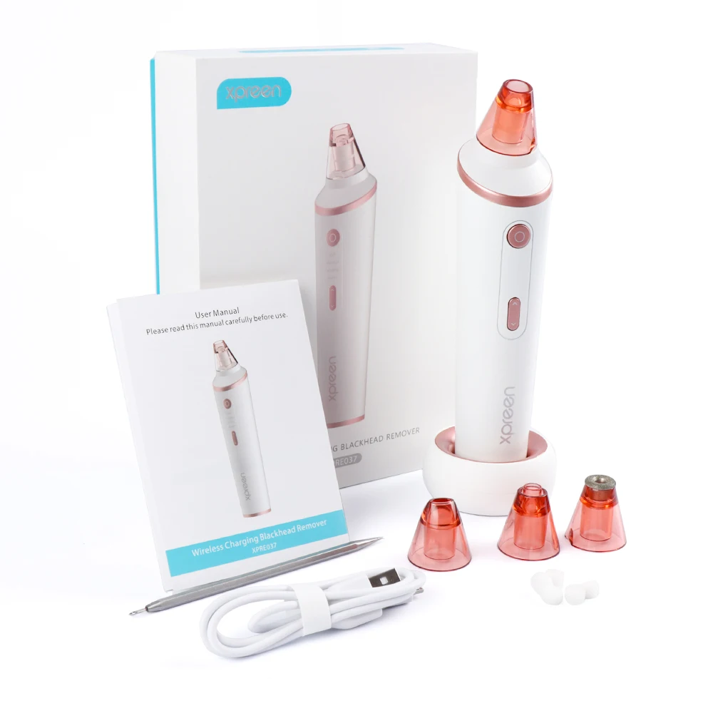 US $25.99 Vacuum Suction Blackhead Remover Facial Deep Pore Cleaner Nose Acne Pimple Removal Skin Care Tools Wireless Charge Base