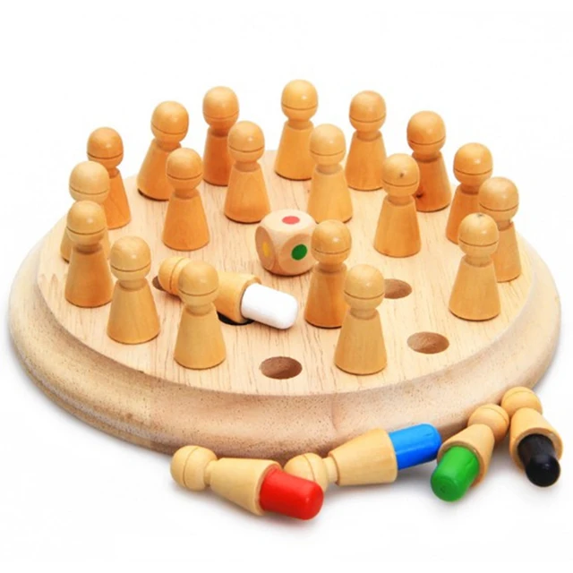 US $10.54 Montessori Wooden Children Toys Baby Wooden Color Memory Development Baby Memory Learning Education