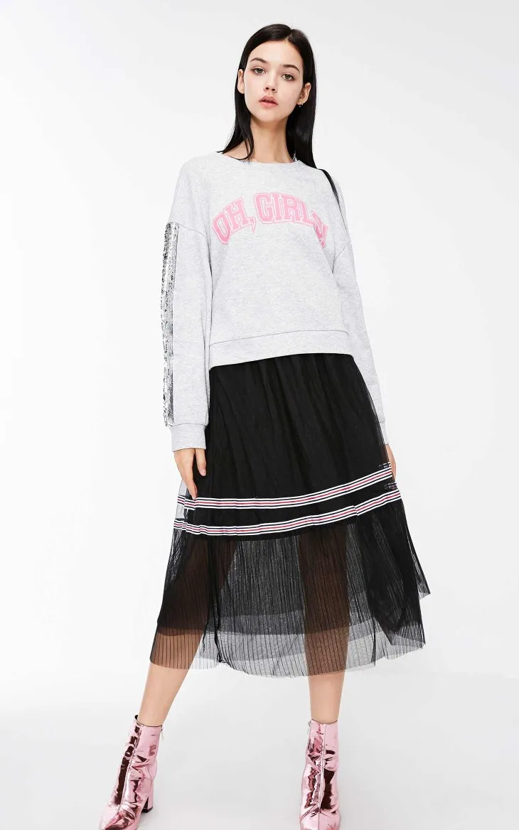 Vero Moda Новое поступление Женская толстовка с круглым вырезом и буквенным принтом | 318433513