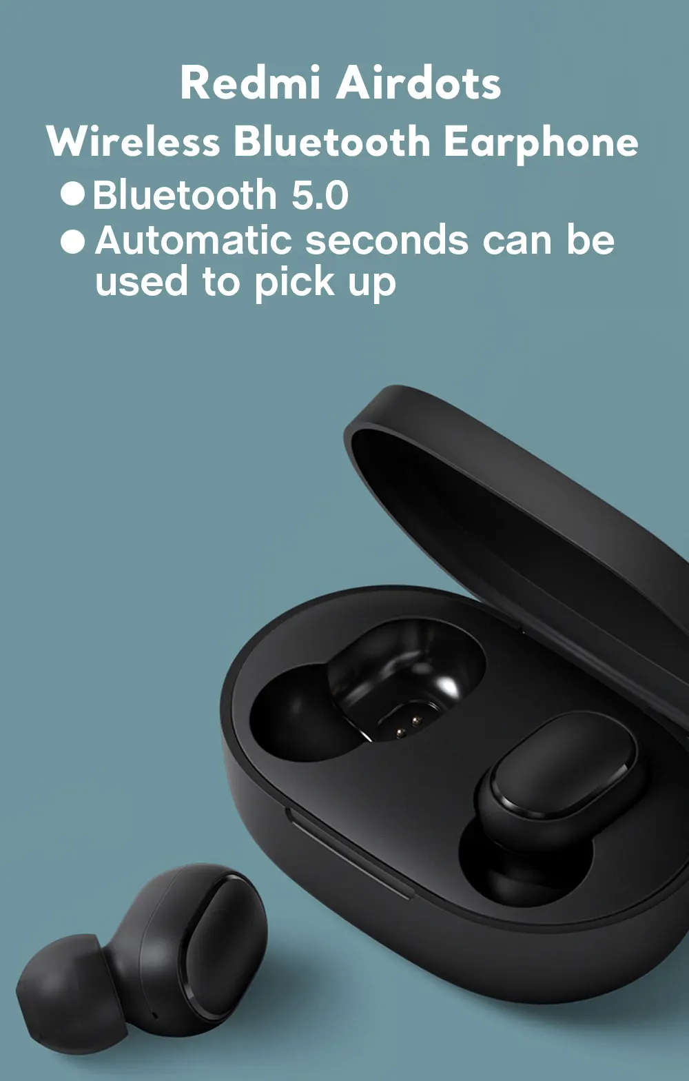 Оригинальные беспроводные наушники Xiaomi Redmi Airdots TWS, Bluetooth 5,0, гарнитура с микрофоном, голосовое управление, контроль шума
