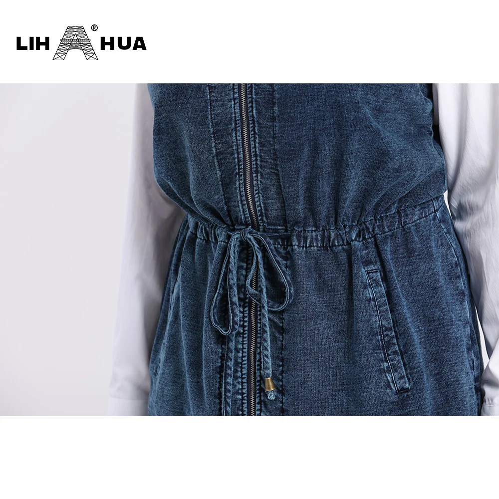 Женский Повседневный джинсовый жилет LIH HUA повседневный большого размера|Жилеты