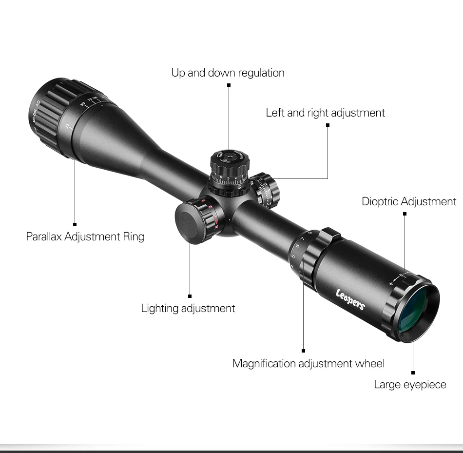 LEAPERS Тактический 4-16X40 прицел оптический прицел красный зеленый Mil-Dot прицел с подсветкой для охоты